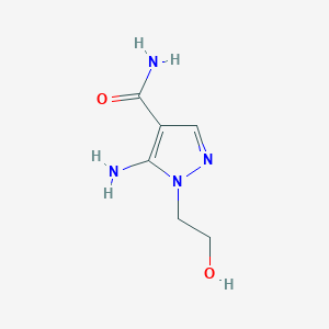 molecular formula C6H10N4O2 B1267357 5-Amino-1-(2-hydroxyethyl)-1H-pyrazole-4-carboxamide CAS No. 58046-52-9