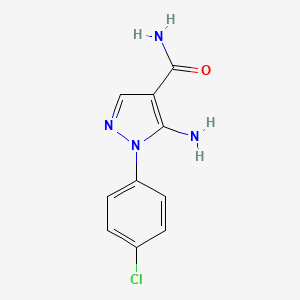 molecular formula C10H9ClN4O B1267358 5-Amino-1-(4-chlorophenyl)-1h-pyrazole-4-carboxamide CAS No. 50427-79-7