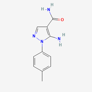 molecular formula C11H12N4O B1267359 5-氨基-1-(4-甲基苯基)-1H-吡唑-4-甲酰胺 CAS No. 100061-56-1