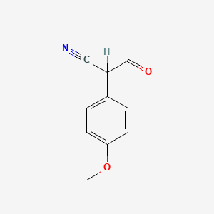 molecular formula C11H11NO2 B1267363 2-(4-Methoxyphenyl)-3-oxobutanenitrile CAS No. 5219-00-1