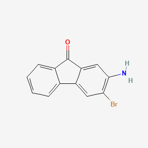 molecular formula C13H8BrNO B1267367 2-Amino-3-bromo-9-fluorenone CAS No. 52086-09-6