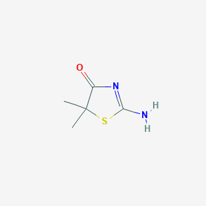 molecular formula C5H8N2OS B1267371 2-Amino-5,5-dimethyl-1,3-thiazol-4-one CAS No. 4695-19-6