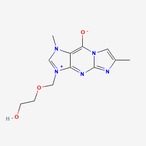 molecular formula C12H15N5O3 B12673722 7-Methyl-1,N2-isopropenoacyclovir CAS No. 114199-21-2