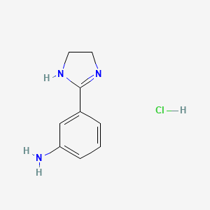 molecular formula C9H12ClN3 B12673736 3-(4,5-Dihydro-1H-imidazol-2-yl)aniline monohydrochloride CAS No. 53104-89-5