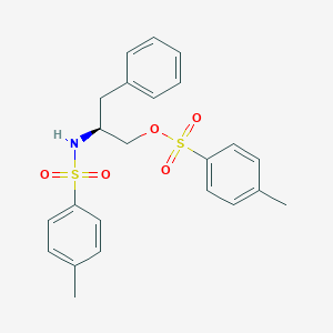 molecular formula C23H25NO5S2 B126738 [(2S)-2-[(4-methylphenyl)sulfonylamino]-3-phenylpropyl] 4-methylbenzenesulfonate CAS No. 63328-00-7