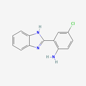 molecular formula C13H10ClN3 B1267382 2-(1H-1,3-Benzodiazol-2-YL)-4-chloroaniline CAS No. 10173-56-5