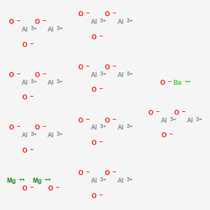 molecular formula Al16BaMg2O27 B12673841 Hexadecaaluminium barium dimagnesium heptacosaoxide CAS No. 55134-50-4