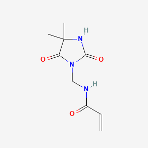 molecular formula C9H13N3O3 B12673908 N-((4,4-Dimethyl-2,5-dioxoimidazolidin-1-yl)methyl)acrylamide CAS No. 93982-43-5