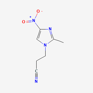 molecular formula C7H8N4O2 B1267393 3-(2-methyl-4-nitro-1H-imidazol-1-yl)propanenitrile CAS No. 89128-08-5