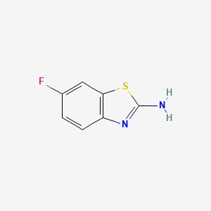 molecular formula C7H5FN2S B1267395 2-Amino-6-fluorobenzothiazole CAS No. 348-40-3