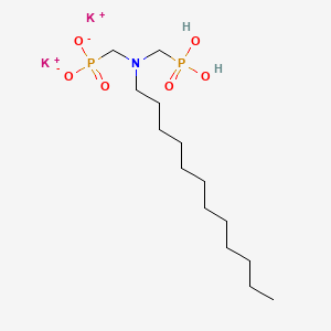 molecular formula C14H31K2NO6P2 B12673969 Dipotassium dihydrogen ((dodecylimino)bis(methylene))bisphosphonate CAS No. 94230-67-8