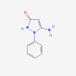 molecular formula C9H9N3O B1267397 5-氨基-1-苯基-1H-吡唑-3-醇 CAS No. 70373-98-7