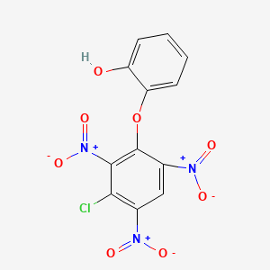 molecular formula C12H6ClN3O8 B12673983 2-(3-Chloro-2,4,6-trinitrophenoxy)phenol CAS No. 94200-69-8
