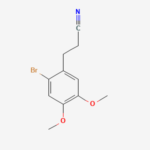 molecular formula C11H12BrNO2 B1267400 3-(2-Bromo-4,5-dimethoxyphenyl)propanenitrile CAS No. 35249-62-8