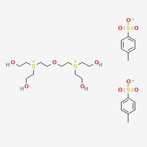 molecular formula C26H42O11S4 B12674015 (Oxydiethylene)bis(bis(2-hydroxyethyl)sulphonium) bis(toluene-p-sulphonate) CAS No. 58307-97-4