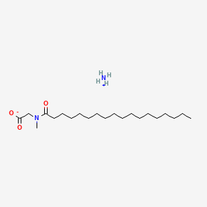 molecular formula C21H44N2O3 B12674040 Ammonium N-methyl-N-(1-oxooctadecyl)aminoacetate CAS No. 85283-56-3