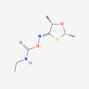 molecular formula C8H14N2O3S B12674067 1,3-Oxathiolan-4-one, 2,5-dimethyl-, O-((ethylamino)carbonyl)oxime, (2alpha,4Z,5alpha)- CAS No. 54266-86-3