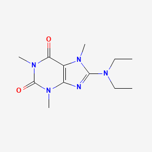 molecular formula C12H19N5O2 B12674082 8-(Diethylamino)-3,7-dihydro-1,3,7-trimethyl-1H-purine-2,6-dione CAS No. 71411-94-4