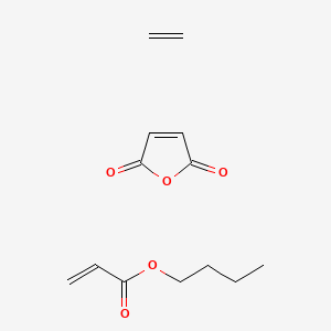 molecular formula C13H18O5 B12674091 Butyl prop-2-enoate;ethene;furan-2,5-dione CAS No. 64652-60-4