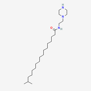 molecular formula C24H49N3O B12674096 Isooctadecanoic acid, monoamide with piperazine-1-ethylamine CAS No. 93920-31-1