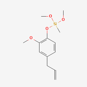 molecular formula C13H20O4Si B12674100 [4-Allyl-2-methoxyphenoxy]dimethoxymethylsilane CAS No. 83817-65-6