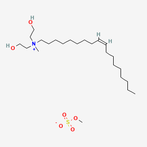 molecular formula C24H51NO6S B12674103 Bis(2-hydroxyethyl)methyloleylammonium methyl sulphate CAS No. 97692-57-4