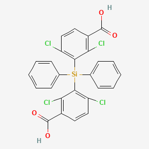 molecular formula C26H16Cl4O4Si B12674106 Benzoic acid, 2,4-dichloro-, diphenylsilylene ester CAS No. 129459-81-0