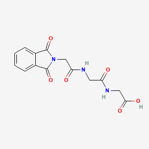 molecular formula C14H13N3O6 B12674147 N-(N-((1,3-Dihydro-1,3-dioxo-2H-isoindol-2-yl)acetyl)glycyl)glycine CAS No. 93923-88-7