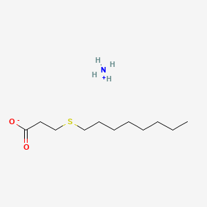 molecular formula C11H25NO2S B12674221 Propanoic acid, 3-(octylthio)-, ammonium salt CAS No. 122815-13-8