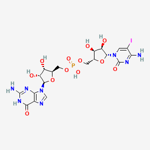 molecular formula C19H24IN8O12P B12674232 5-Iodocytidylyl-(3'-5')-guanosine CAS No. 55628-64-3