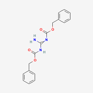 molecular formula C17H17N3O4 B1267425 N,N'-Bis(benzyloxycarbonyl)guanidine 