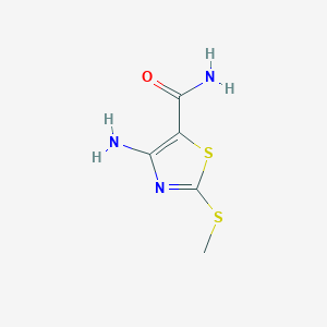 molecular formula C5H7N3OS2 B1267426 4-amino-2-(methylsulfanyl)-1,3-thiazole-5-carboxamide CAS No. 39736-30-6