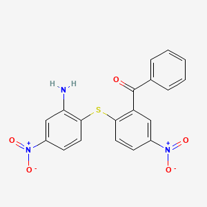 molecular formula C19H13N3O5S B12674284 (2-((2-Amino-4-nitrophenyl)thio)-5-nitrophenyl) phenyl ketone CAS No. 94030-78-1