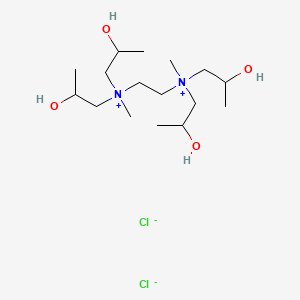molecular formula C16H38Cl2N2O4 B12674290 Ethylenebis(bis(2-hydroxypropyl)methylammonium) dichloride CAS No. 85117-91-5