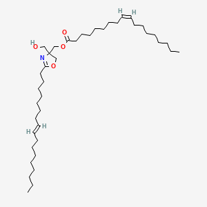 molecular formula C40H73NO4 B12674295 [2-(8-Heptadecenyl)-4,5-dihydro-4-(hydroxymethyl)oxazole-4-yl]methyl oleate CAS No. 93939-73-2