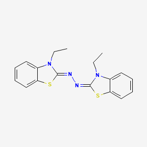 molecular formula C18H18N4S2 B12674313 2(3H)-Benzothiazolone, 3-ethyl-, (3-ethyl-2(3H)-benzothiazolylidene)hydrazone CAS No. 2814-60-0