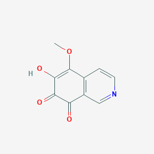 molecular formula C10H7NO4 B12674314 5-Methoxy-6-methyl-7,8-dihydroisoquinoline-7,8-dione CAS No. 121070-04-0