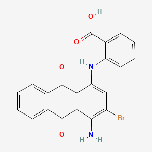molecular formula C21H13BrN2O4 B12674337 2-((4-Amino-3-bromo-9,10-dihydro-9,10-dioxo-1-anthryl)amino)benzoic acid CAS No. 83929-40-2