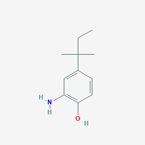 molecular formula C11H17NO B1267436 2-氨基-4-叔戊基苯酚 CAS No. 91339-74-1