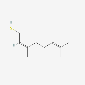 molecular formula C10H18S B12674384 (Z)-3,7-Dimethylocta-2,6-diene-1-thiol CAS No. 61758-03-0