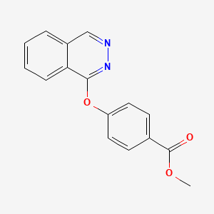 molecular formula C16H12N2O3 B12674390 Benzoic acid, 4-(1-phthalazinyloxy)-, methyl ester CAS No. 149365-45-7