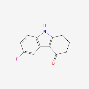 molecular formula C12H10FNO B1267442 6-fluoro-1,2,3,9-tetrahydro-4H-carbazol-4-one CAS No. 88368-12-1