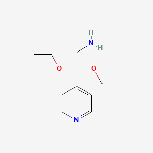 2,2-Diethoxy-2-pyridin-4-ylethanamine