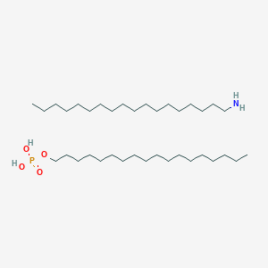 molecular formula C36H78NO4P B12674440 Octadecan-1-amine;octadecyl dihydrogen phosphate CAS No. 142636-89-3