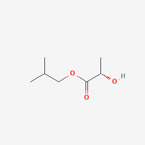 molecular formula C7H14O3 B12674444 Propanoic acid, 2-hydroxy-, 2-methylpropyl ester, (2S)- CAS No. 77027-84-0