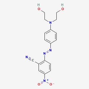 molecular formula C17H17N5O4 B12674445 2-((4-(Bis(2-hydroxyethyl)amino)phenyl)azo)-5-nitrobenzonitrile CAS No. 54567-09-8