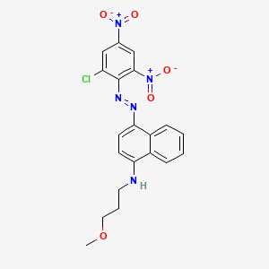 molecular formula C20H18ClN5O5 B12674458 4-[(2-Chloro-4,6-dinitrophenyl)azo]-N-(3-methoxypropyl)naphthalen-1-amine CAS No. 77390-62-6