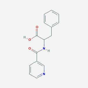molecular formula C15H14N2O3 B1267446 3-Phenyl-2-(pyridin-3-ylformamido)propanoic acid CAS No. 36724-78-4