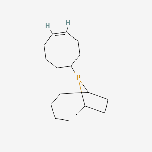 molecular formula C16H27P B12674483 9-(4-Cycloocten-1-YL)-9-phosphabicyclo[4.2.1]nonane CAS No. 84696-78-6
