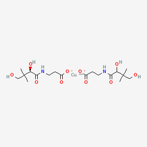 molecular formula C18H32CuN2O10 B12674488 Copper(2+) (R)-N-(2,4-dihydroxy-3,3-dimethyl-1-oxobutyl)-beta-alaninate CAS No. 70581-71-4